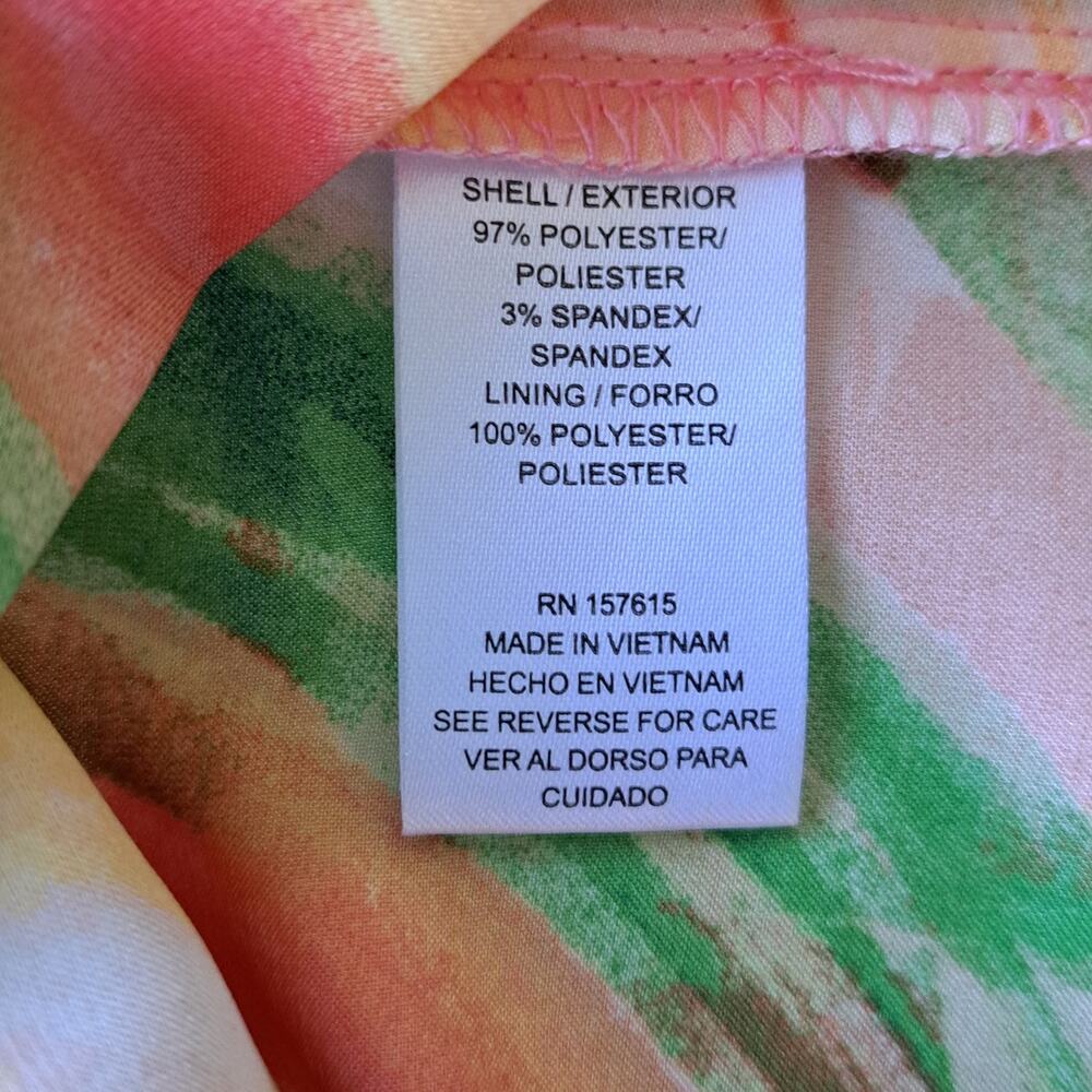 Nicole Miller Satin Sleeveless Maxi Dress Size Large Multicolor Abstract Print - Picture 8 of 10
